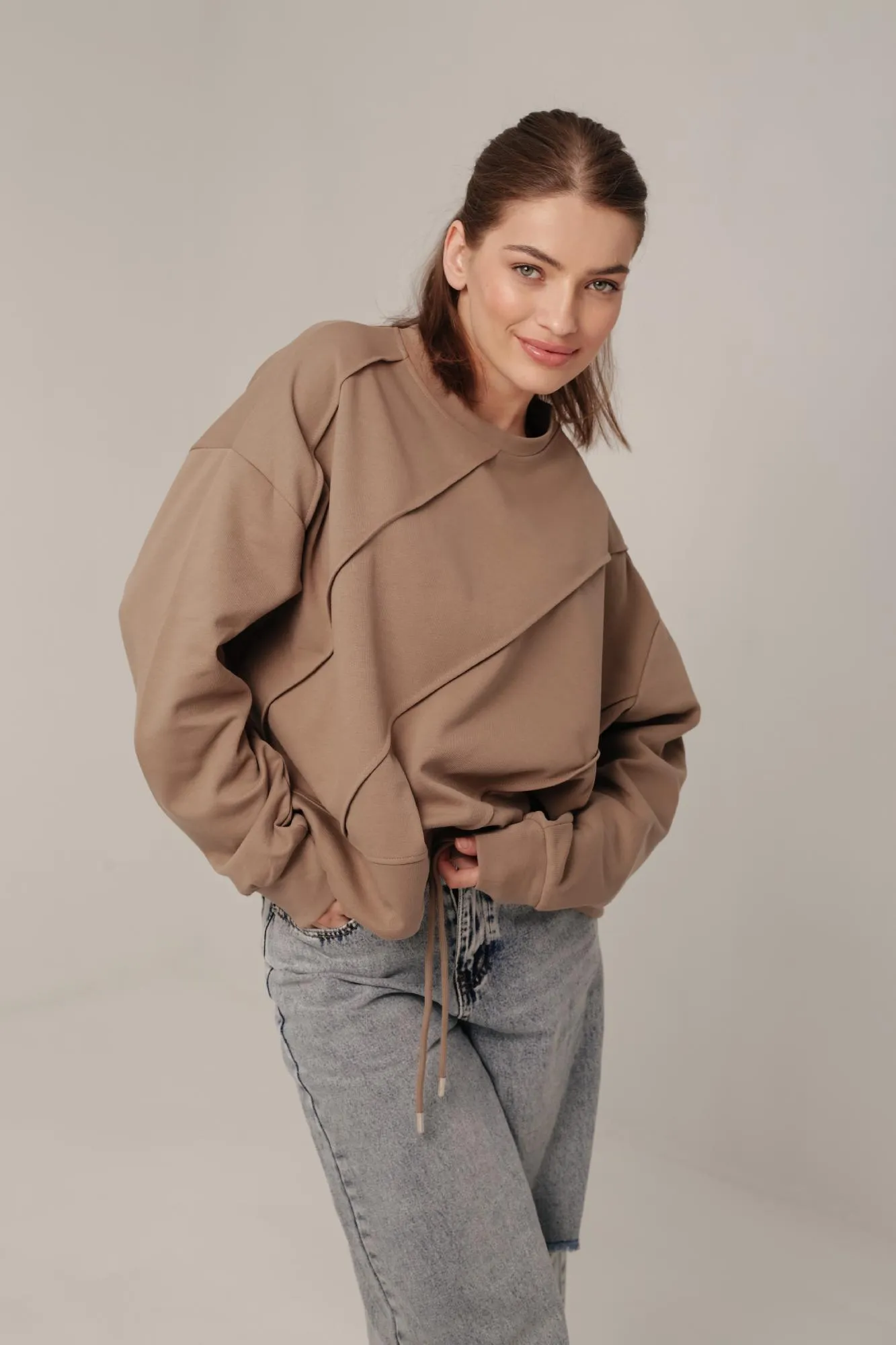 Хлопковый лонгслив oversize