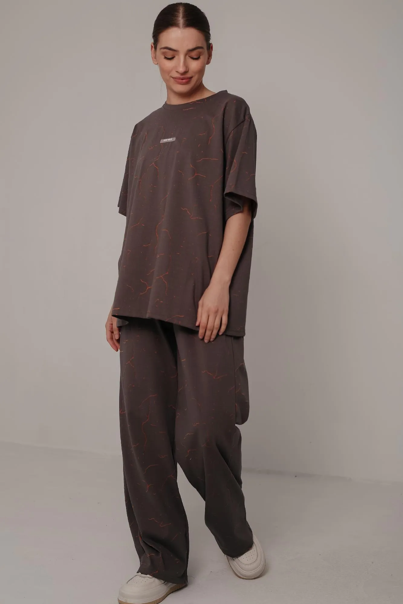 Костюм футболка и брюки oversize
