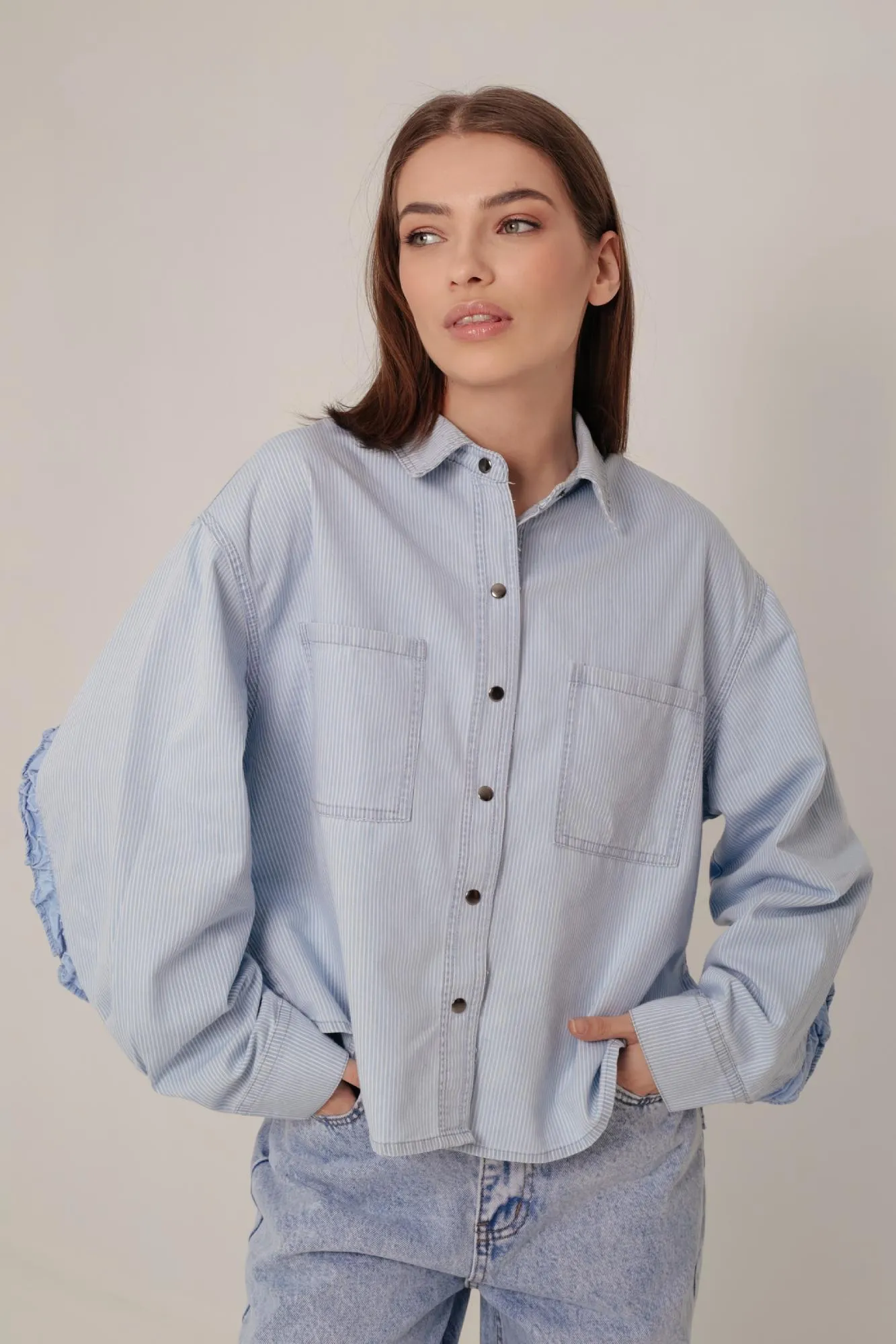 Рубашка джинсовая oversize