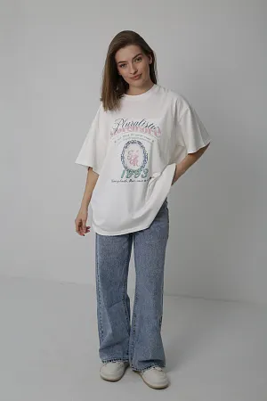 Хлопковая футболка oversize