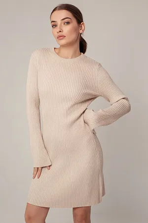 Платье oversize в рубчик