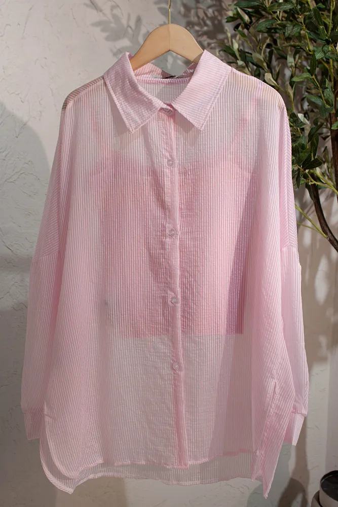 Комплект oversize рубашка и топ