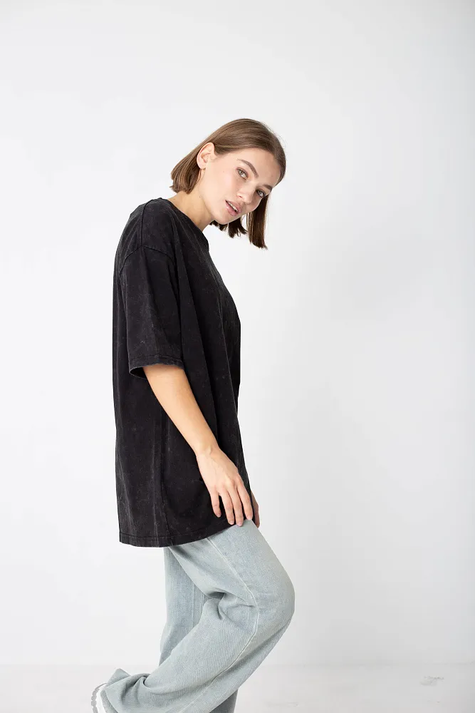 Футболка oversize свободного кроя из хлопка 