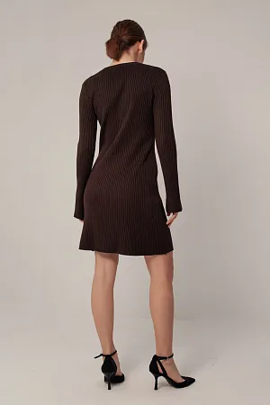 Платье oversize в рубчик