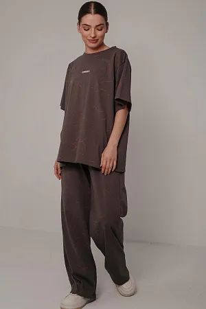 Костюм футболка и брюки oversize