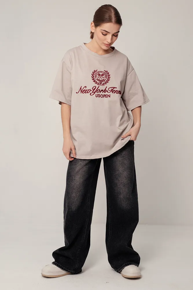 Футболка oversize с круглым вырезом