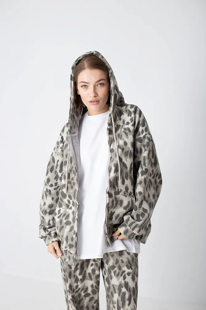 Худи oversize на молнии
