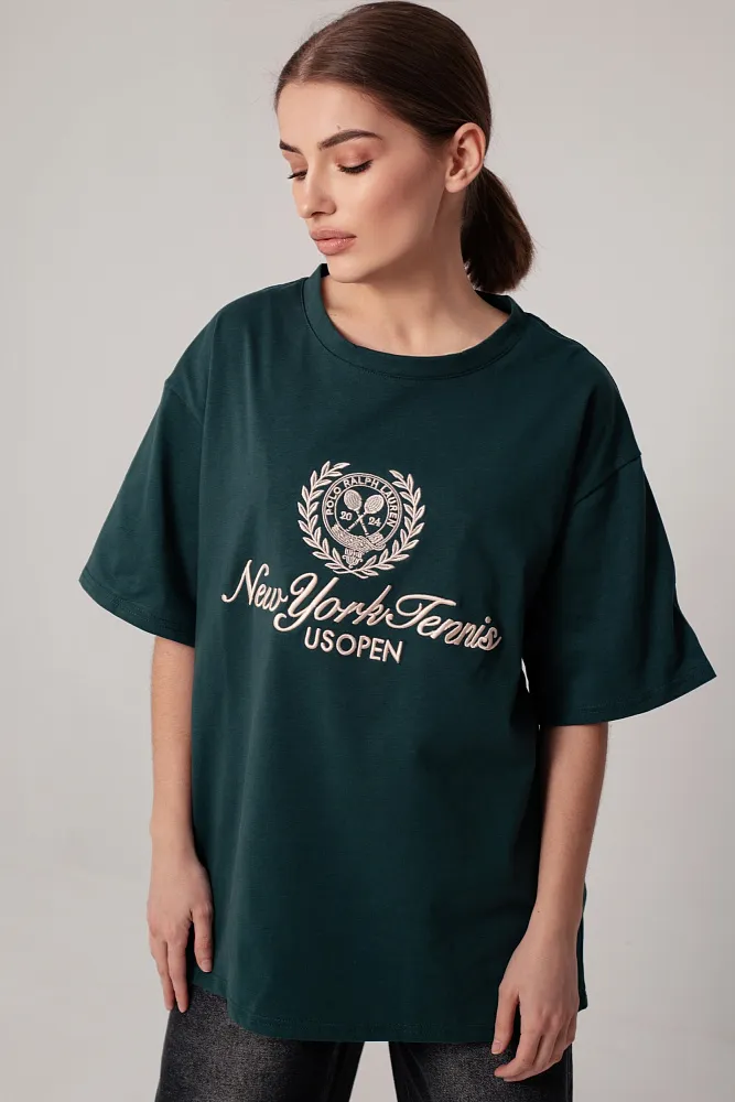 Футболка oversize с круглым вырезом