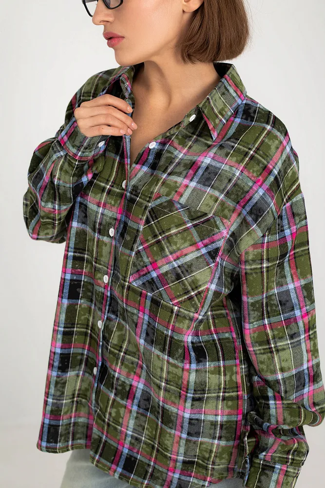 Рубашка в клетку oversize