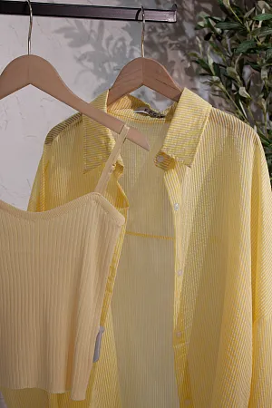 Комплект oversize рубашка и топ