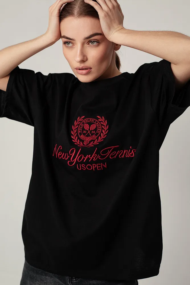 Футболка oversize с круглым вырезом