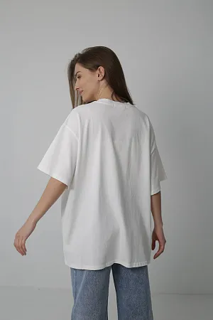 Хлопковая футболка oversize