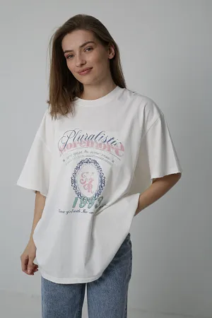Хлопковая футболка oversize