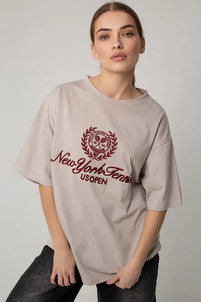 Футболка oversize с круглым вырезом