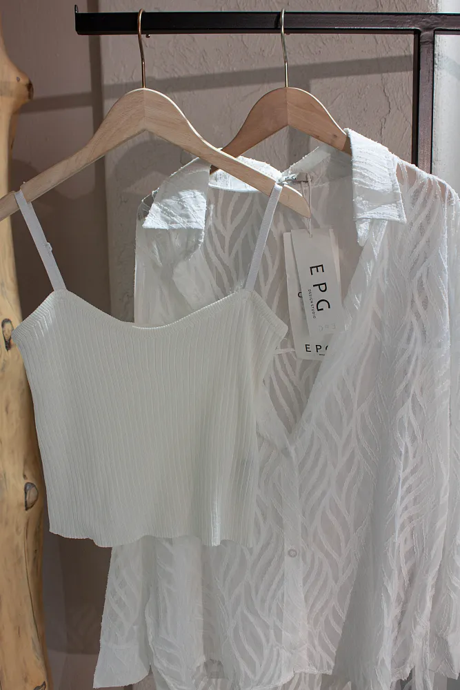 Комплект рубашка и топ oversize