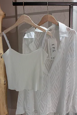 Комплект рубашка и топ oversize