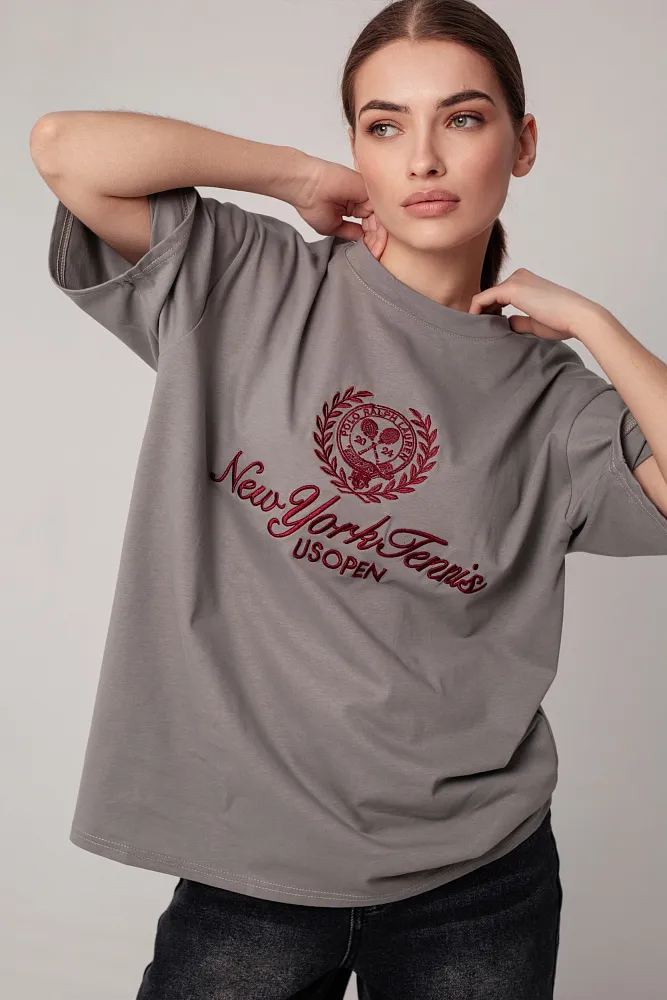 Футболка oversize с круглым вырезом