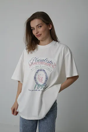 Хлопковая футболка oversize