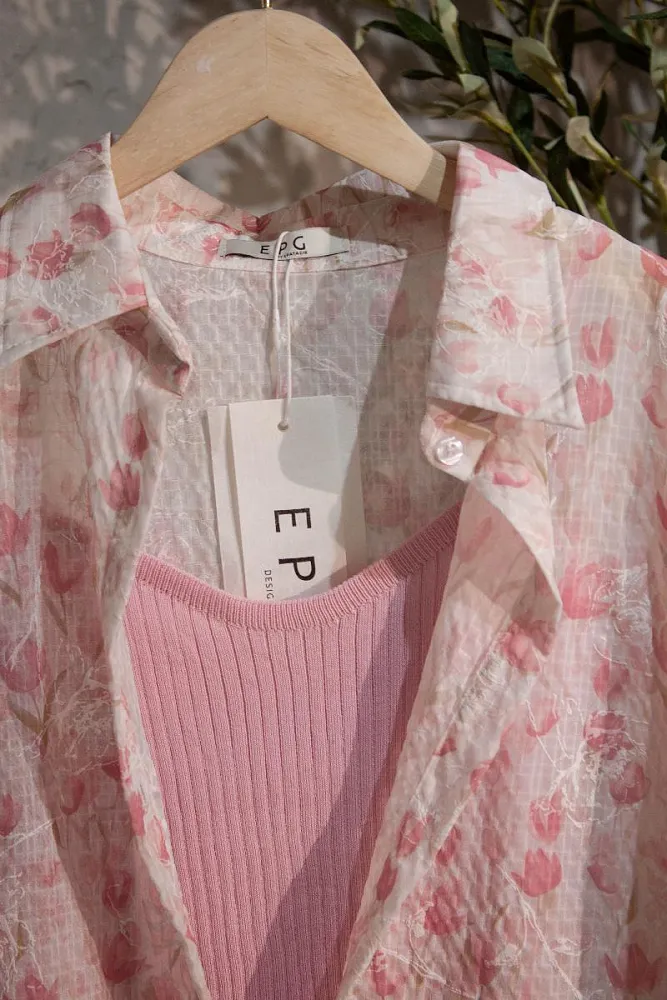 Комплект oversize рубашка и топ
