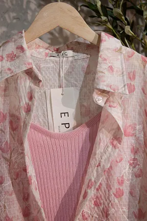 Комплект oversize рубашка и топ