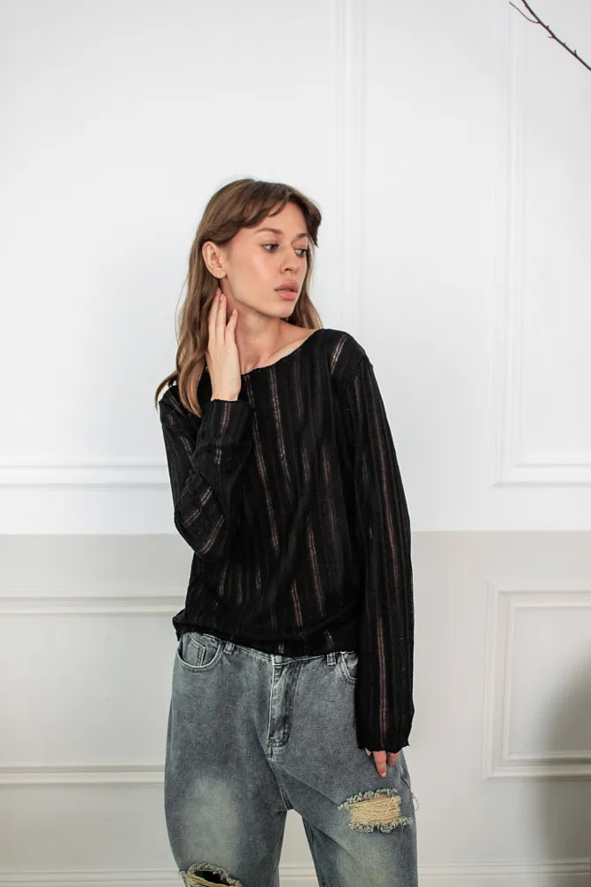 Джемпер oversize ажурный