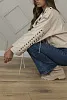 Куртка из искусственной кожи с шнуровкой