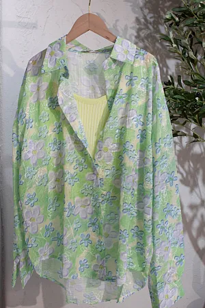 Комплект oversize рубашка и топ