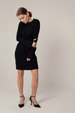 Платье oversize в рубчик