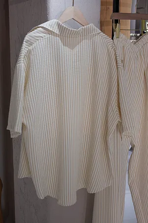 Костюм oversize рубашка, топ и брюки