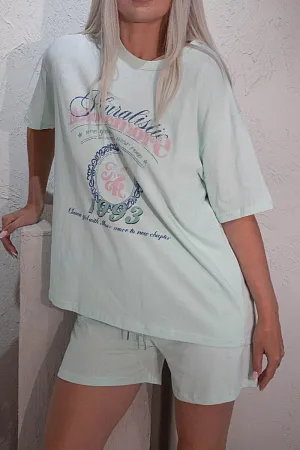 Костюм oversize футболка и шорты