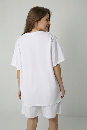 Костюм футболка и шорты oversize