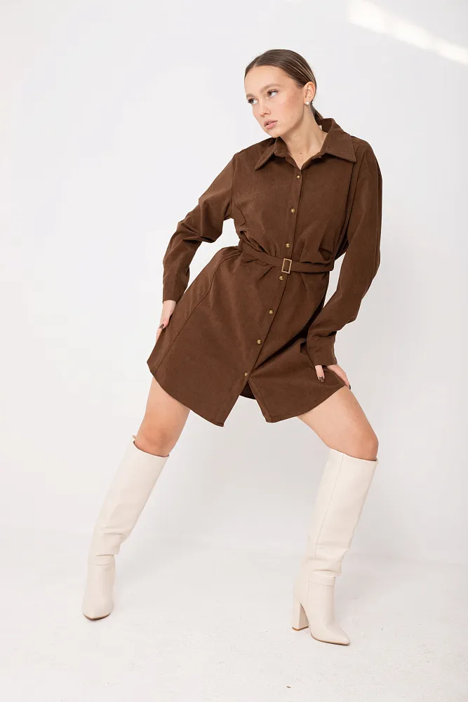 Платье с ремнем oversize