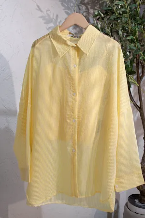 Комплект oversize рубашка и топ