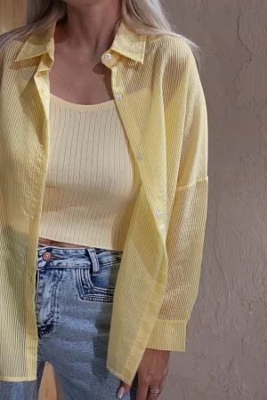 Комплект oversize рубашка и топ