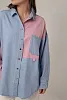 Хлопковая рубашка Color Block