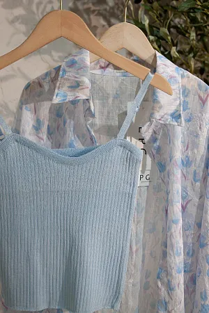 Комплект oversize рубашка и топ