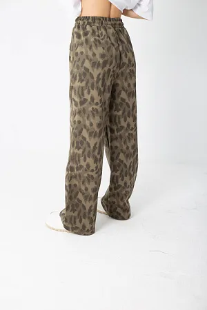 Брюки oversize с принтом 