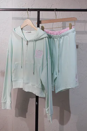 Костюм oversize свитшот и шорты