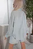 Костюм oversize рубашка, топ и шорты