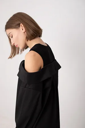Рубашка с открытыми плечами oversize
