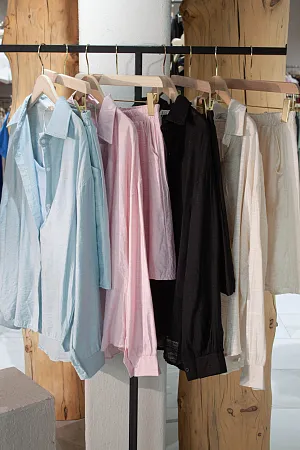 Костюм oversize рубашка, топ и шорты