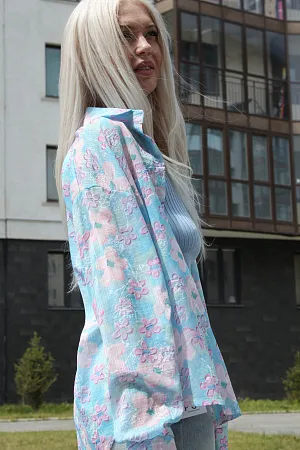 Комплект oversize рубашка и топ