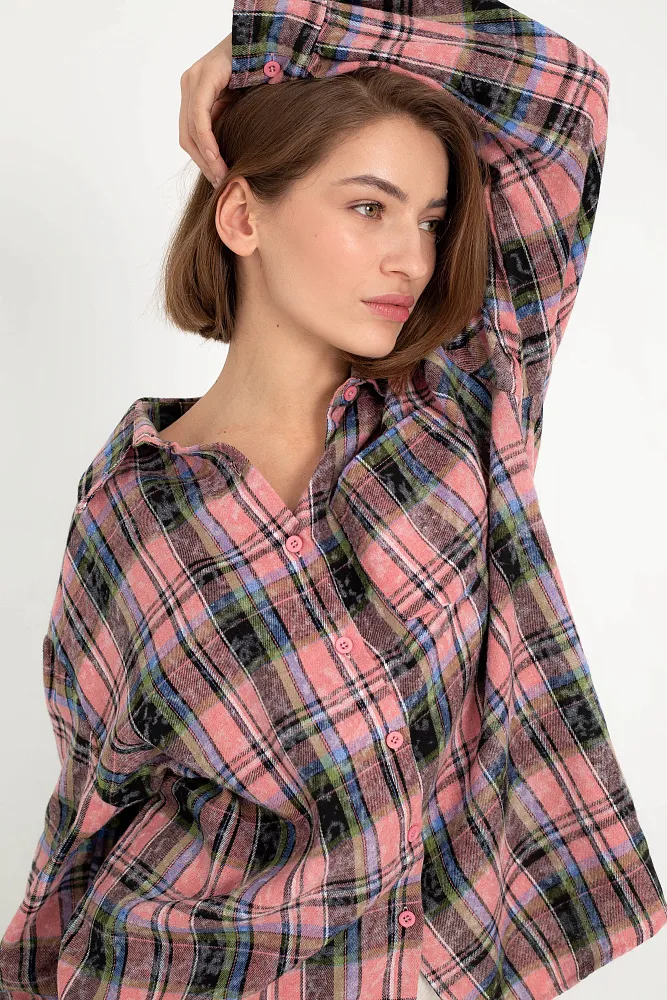 Рубашка в клетку oversize