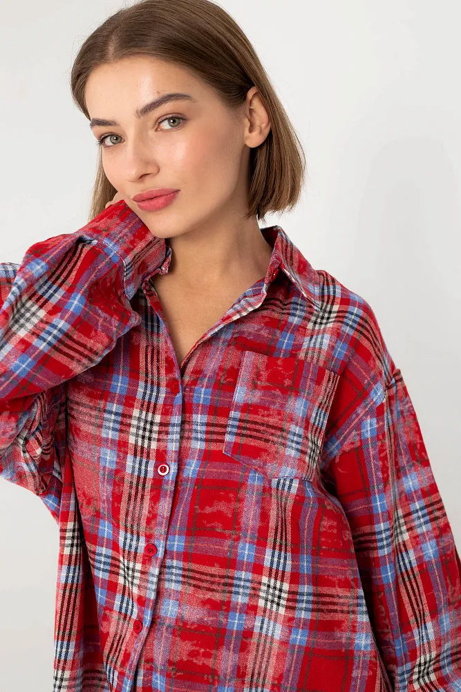 Рубашка в клетку oversize