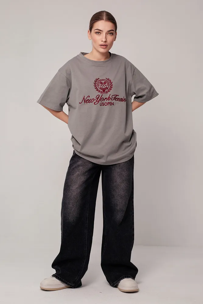 Футболка oversize с круглым вырезом