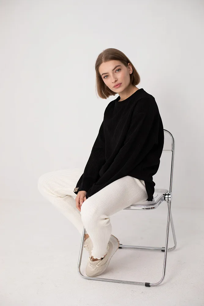 Леггинсы в рубчик oversize