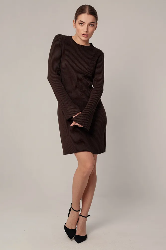 Платье oversize в рубчик