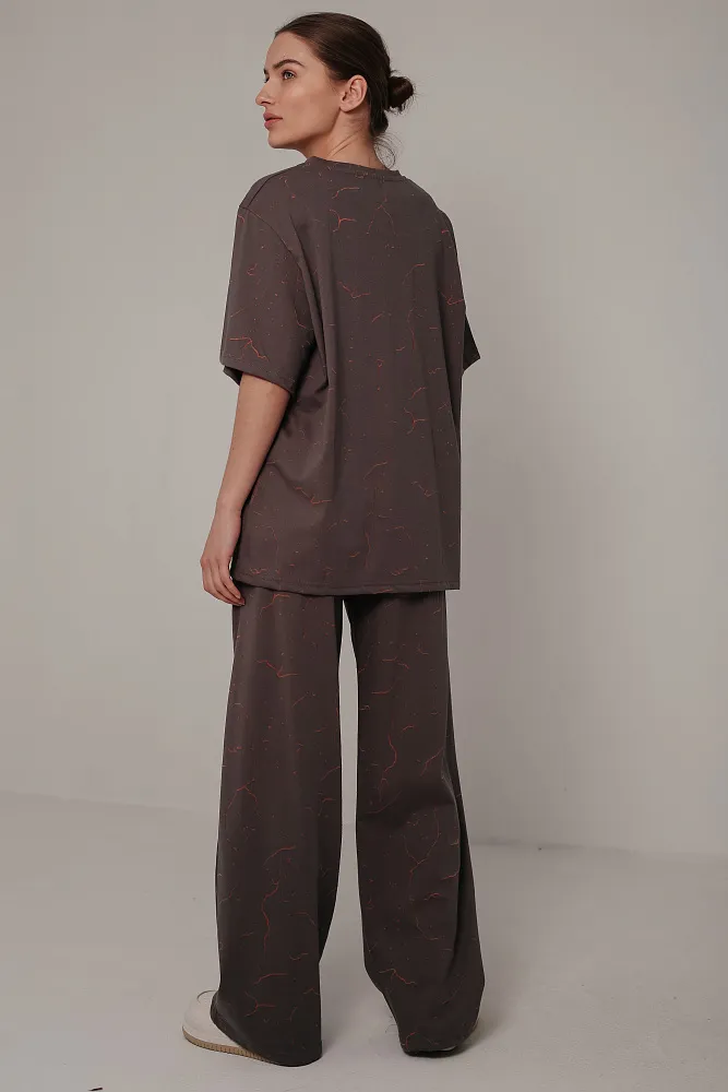 Костюм футболка и брюки oversize