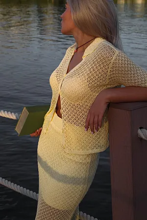 Костюм рубашка и юбка oversize