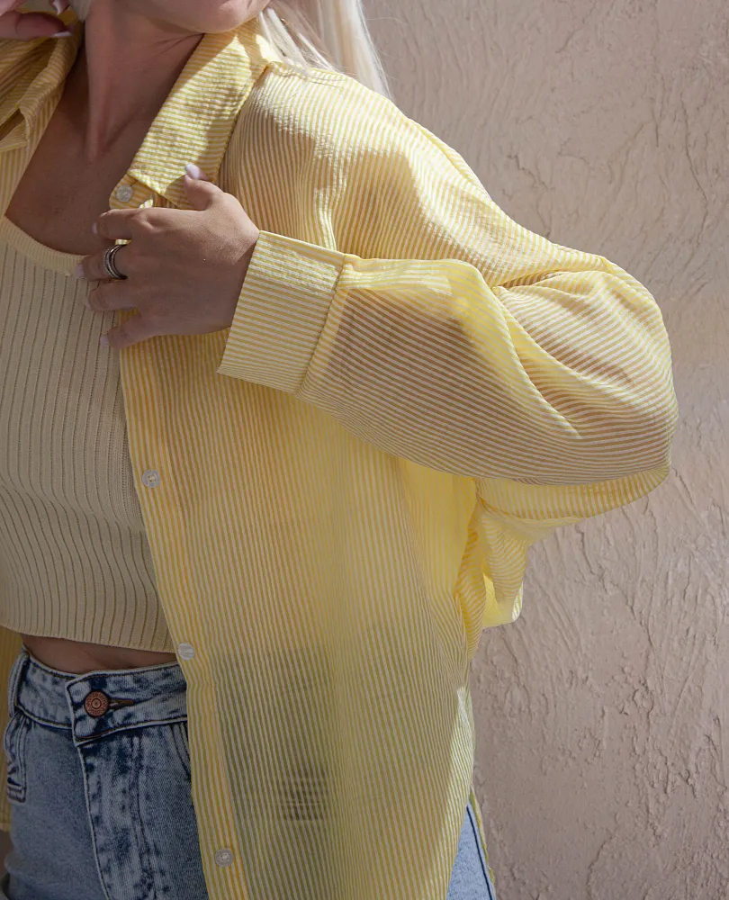 Комплект oversize рубашка и топ